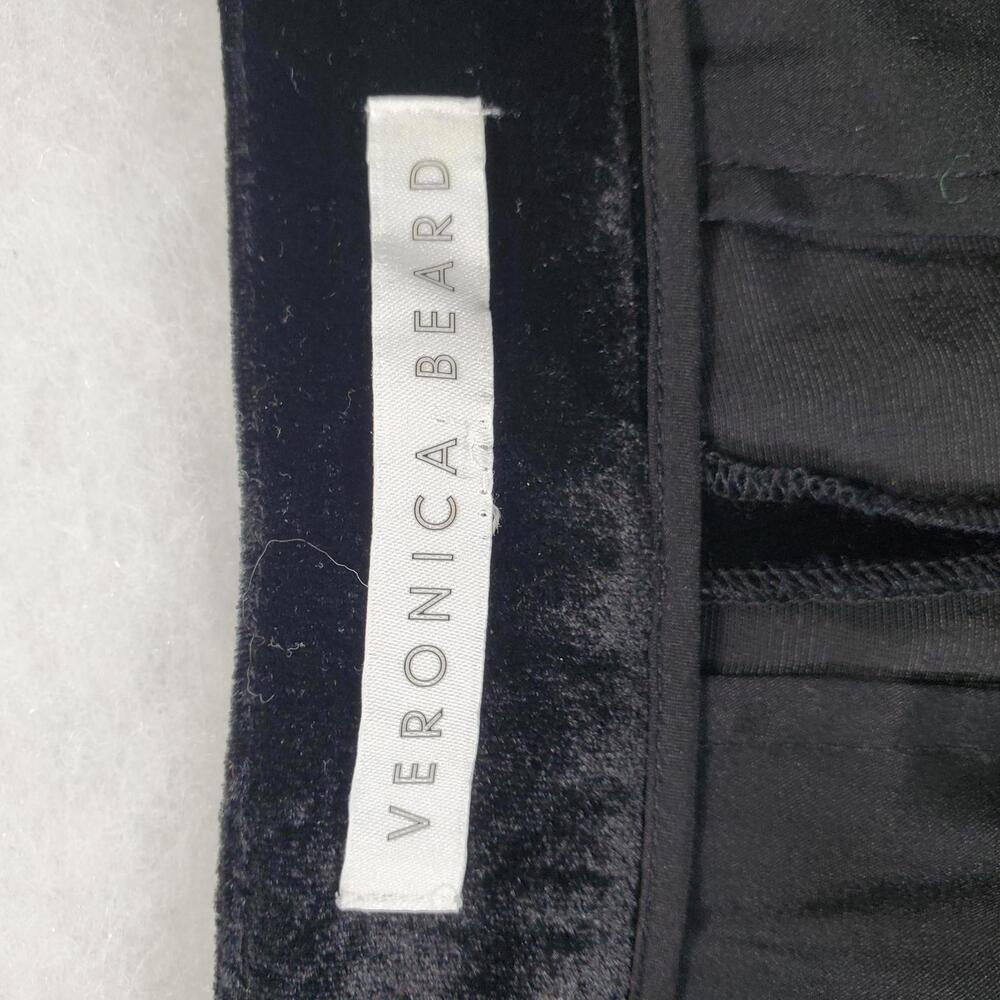 🪲 RARE Veronica Beard Ramsey Wide-leg High-waist Velvet Tux Pants, Black - Picture 13 of 15